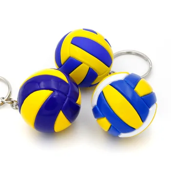 wholesale custom 3D mini Volleyball keychain football key chains