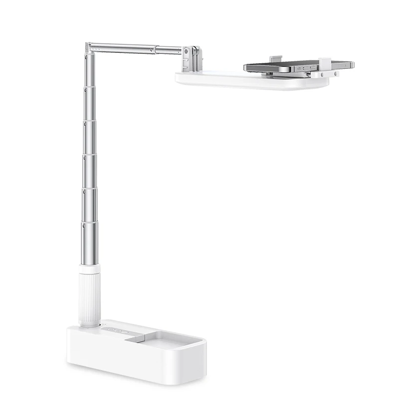 USAMS 2023 new design portable Cell Phone Led Lamp Holder Fill Ring Light selfie stick With Tripod Stand