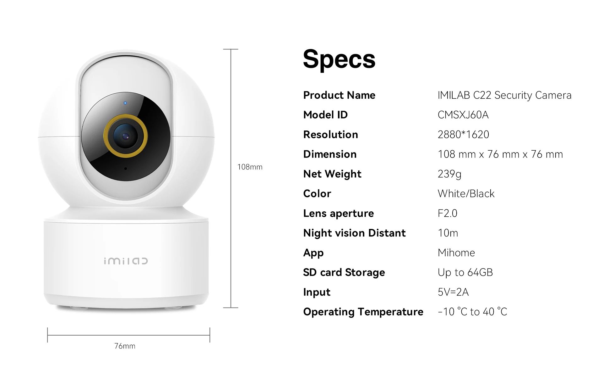 Imilab Indoor Security Camera With App Xiaomi Mijia Imilab Cctv