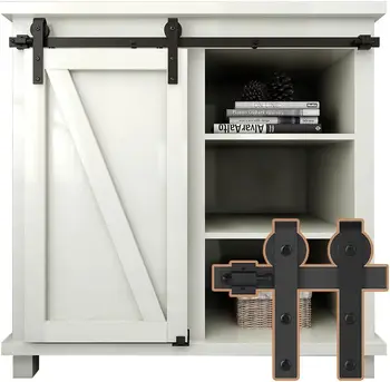Mini Closet Cabinet Sliding Barn Door Hardware Track Kit Wooden Tv Stand