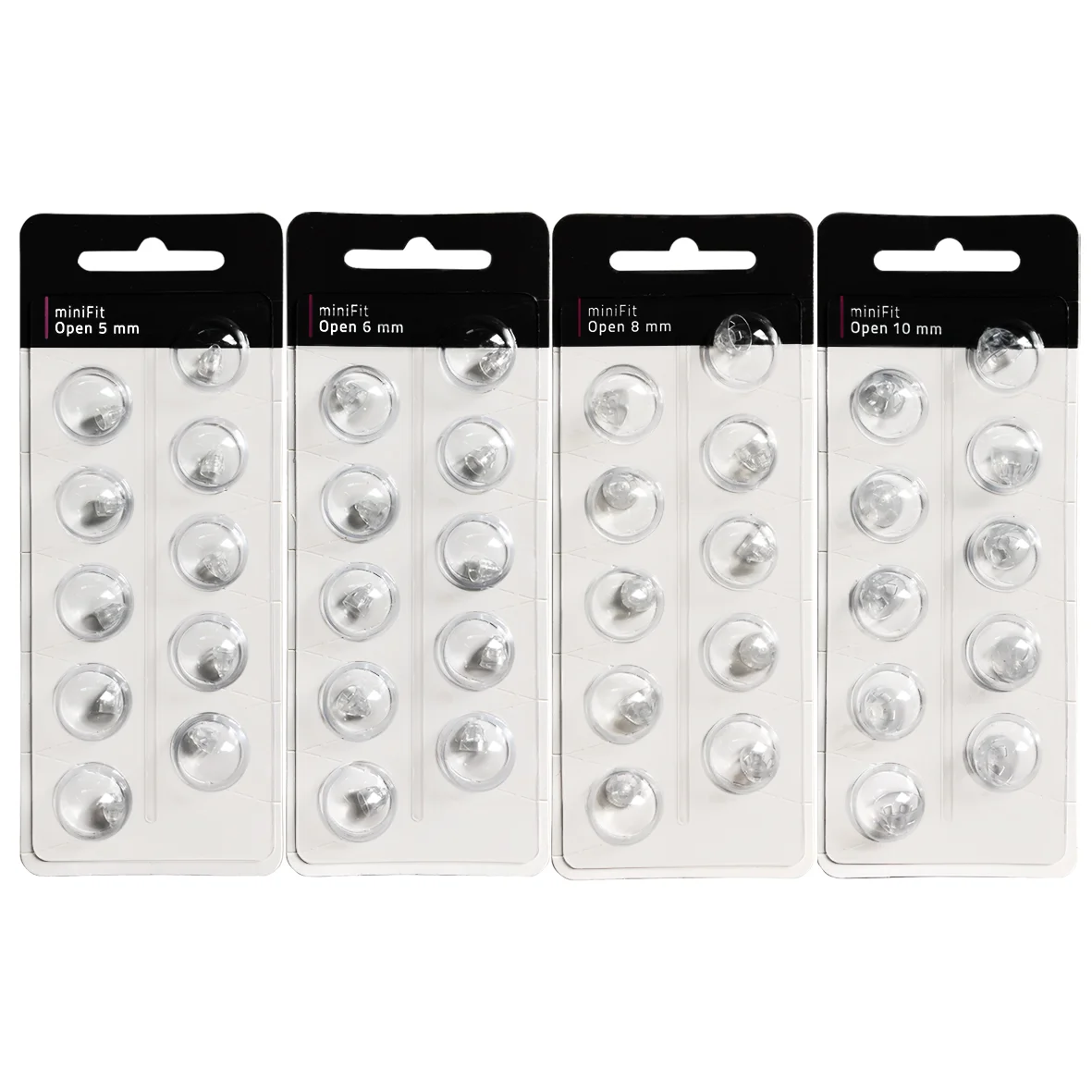 Hearing Aid Domes Minifit Open 5mm 6mm 8mm 10mm Pack Of 10 Silicone Ear hearing-aid-domes-minifit-open-5mm-6mm-8mm-10mm-pack-of-10-silicone-ear