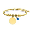 Round blue diamond gold