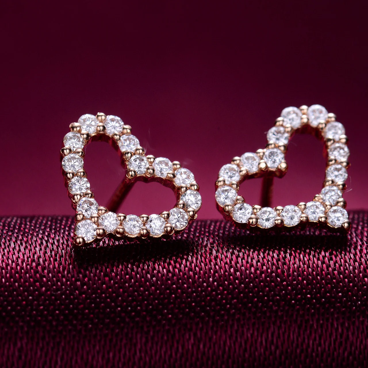 Buy Fashionable Floral Heart Shaped Gold Earrings  GRT Jewellers