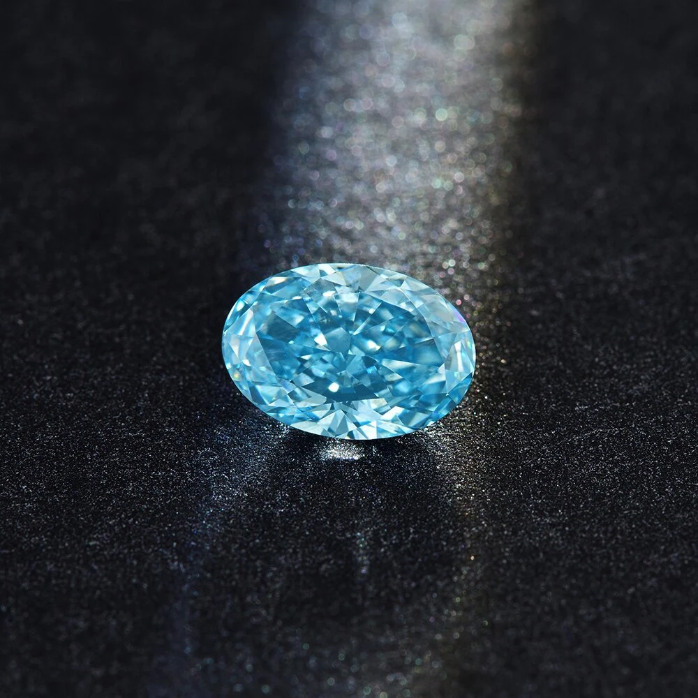 SuperGS Wholesale Cvd Blue Diamond Loose Fancy Color VVS Blue Lab Diamond  Hpht IGI Certified Lab Grown Diamond