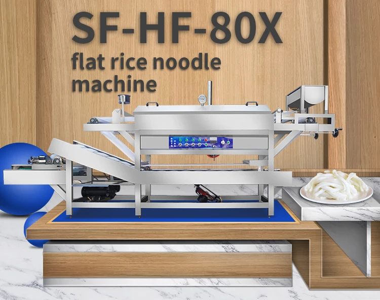 Automatic Ho Fun Rice Noodles Maker Machine Flat Rice Noodle Machine Stainless Steel Rice Noodle Machine