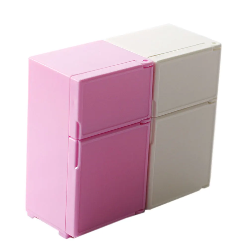 10Pcs Dollhouse Kitchen Miniature Refrigerator Toys Mini Doll House Fridge Figurines Kitchen Home Decoration Accessories