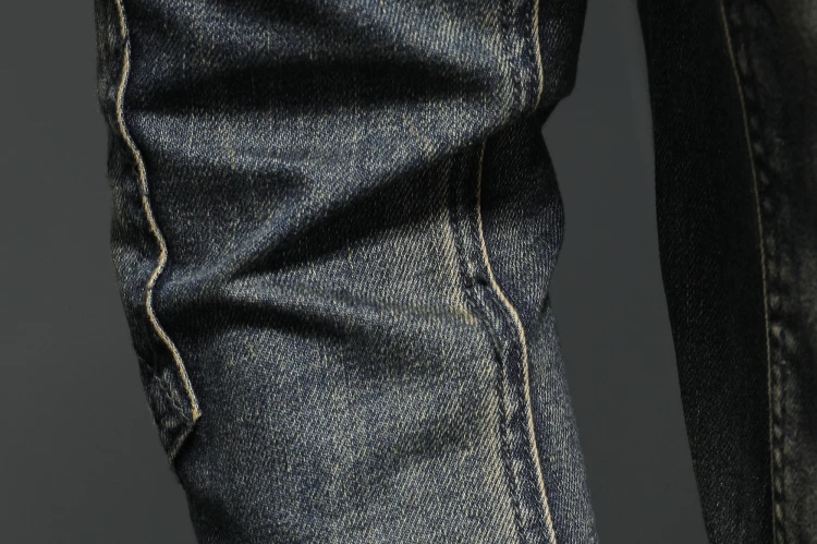Trendy Spring Autumn Denim Tops Men's Personality Stand Collar Zipper Men Jean Jacket_voghion.com
