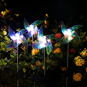 Waterproof Outdoor Decoration Solar windmill Lights Decorative Landscape Lighting Solar Garden Lights for Pathway Walkway