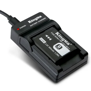 KingMa Durable 900mah NP-BG1 Battery and DCK Charger Kit for Sony DSC-HX20V H70 H90 DSLR Camera detail image