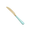 gold green dinner knife