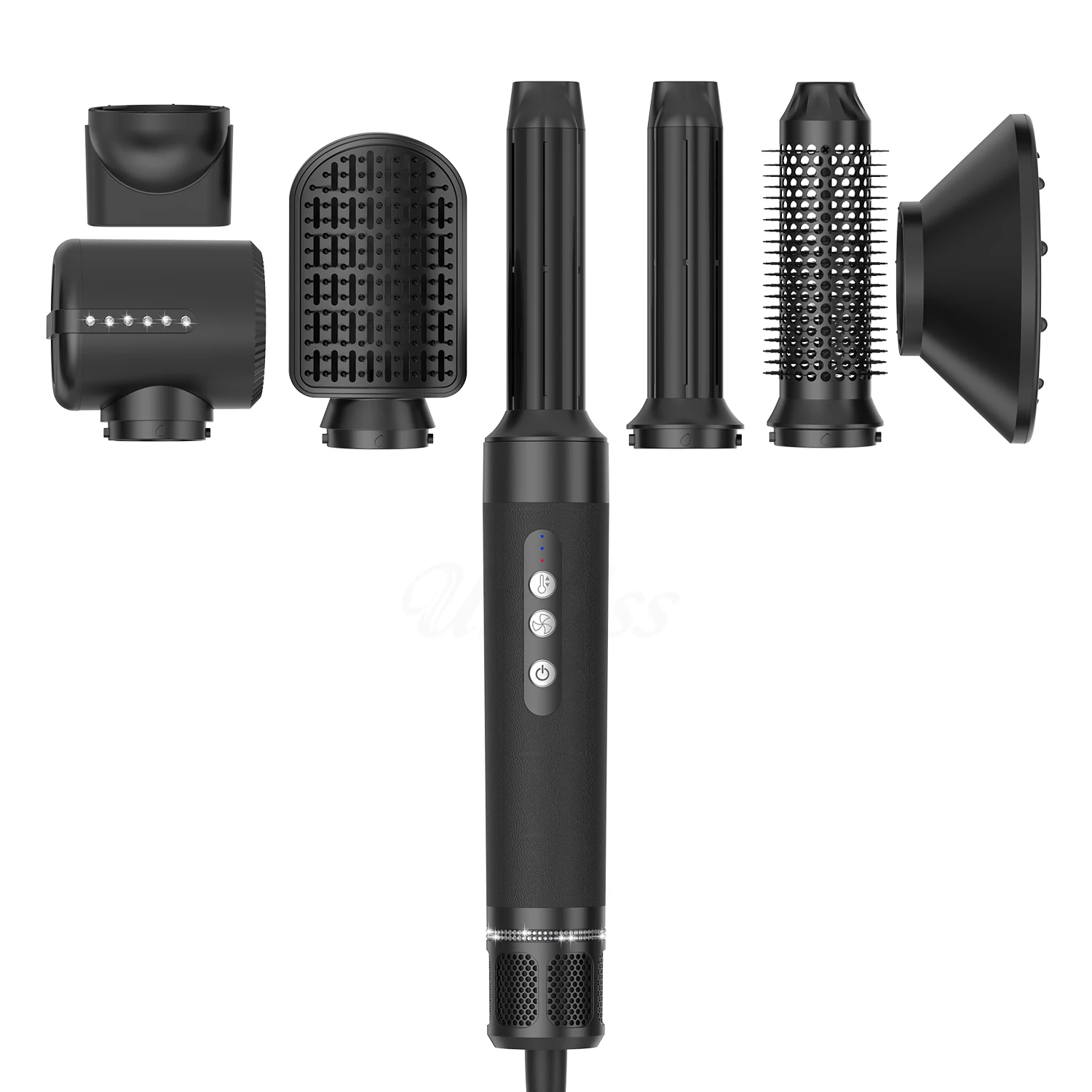 Электрический стайлер 7 в 1 автоматический утюжок высокоскоростные фен-сушилки 2000 Вт расческа для горячего воздуха выпрямление