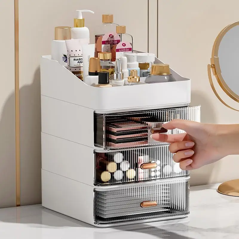 Makeup Skincare Lipstick Organizer Drawer Type Combination Desktop Stacking Storage Box