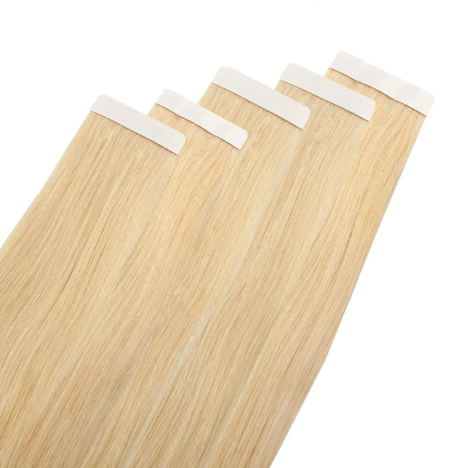 Extensiones de cabello con cinta adhesiva, cabello humano brasileño real, natural, para mujeres, color negro, 20 unidades, 50 g_voghion.com