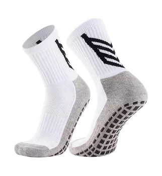 Athletic Non Slip Sock Sports Compression Soccer Socks Design Custom Logo Elite Football Grip Crew Socks