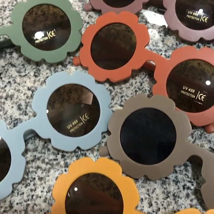 2024 New Sun Flower Round Cute Kids Sunglasses UV400