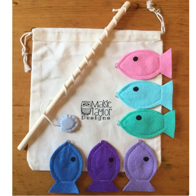 Разноцветные доступные игровые наборы для рыбалки