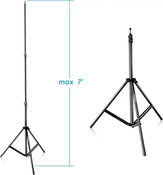 NEEWER Photography Light Stand, 7 Feet / 210cm Aluminum Alloy Photo Studio Tripod Stands for Video, Portrait and Photography product image