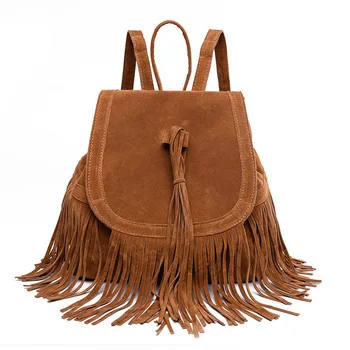 leather fringe backpack