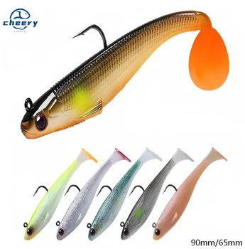 Cheery New Arrival Cheery 9cm 12g T-Tail Soft PVC Swimming Bait with Hook for Marlin Fishing – Soft Lure – view 2