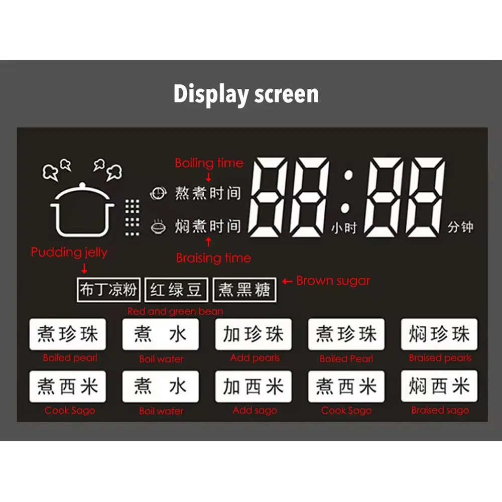 XEOLEO Commercial 5L Tapioca Cooker Electric Bubble Tea Pearls Cooking Pot  900W Automatic Restaurant Pearl Cooker for Kitchen