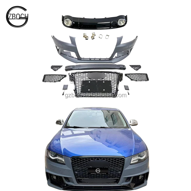 Recambo | Protector de Parachoques trasero | Compatible con Audi A4 B8 8K Avant | 2007-2015 | Acero Inoxidable Cromado | Protección borde de carga