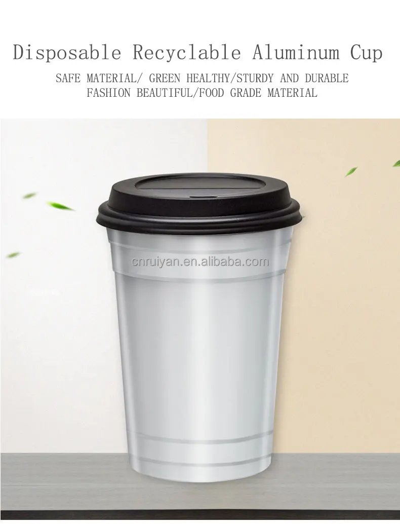 Custom Party Disposable Aluminum Cold Drink Cups Cup Beer Metal Tumbler