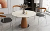 White Platform Round Table Lampskin