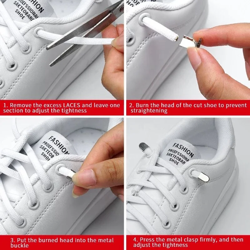 1 Paio Di Lacci Per Scarpe Da Ginnastica Elastici Senza Cravatta - Foto 4