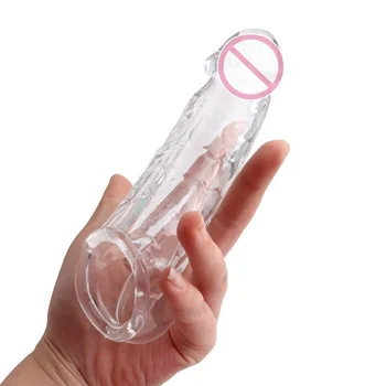 dildo condoms expand penis extension sleeve reusable condoms delay ejaculation sex toy for men