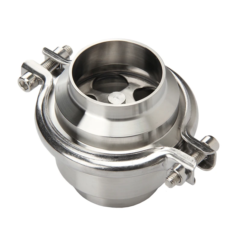 China Supplier RF SS304 /SS316L Sanitary Stainless Steel Weld Non Return Check Valve  For Food Wine 