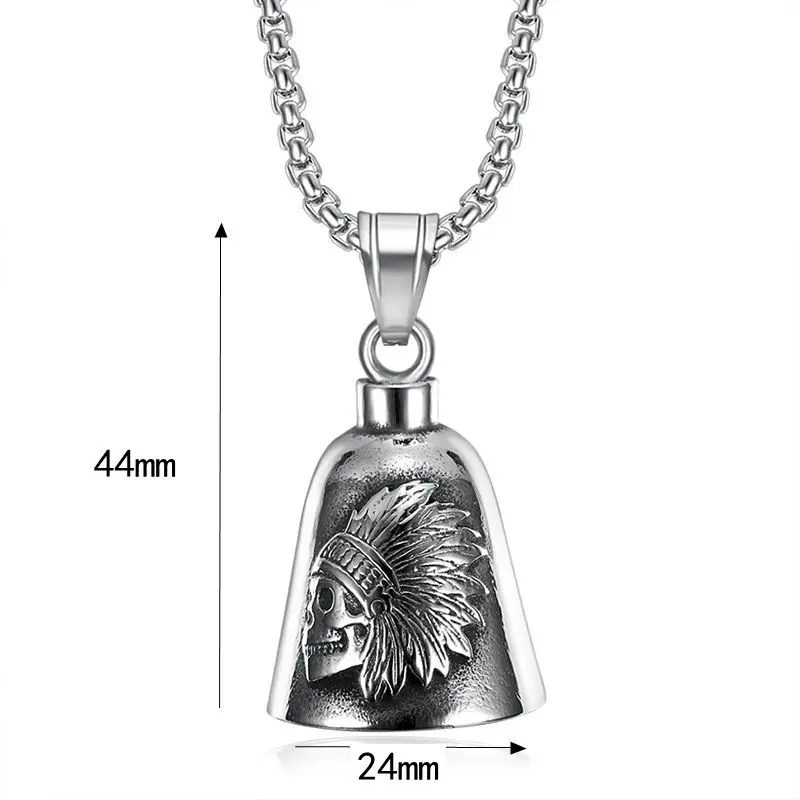 Guardian Bell Motorcycle Custom Guardian Bells INDIAN CHIEF HEAD Biker Luck Riding Bell Keyring