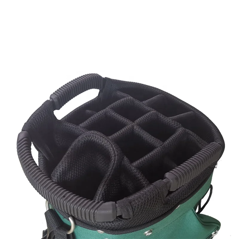 Hot Sales New Design Portable Customized Snow Canvas   Green 600D Nylon Golf Stand Bags for Callaway Club