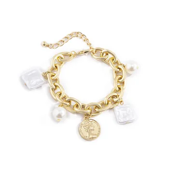 2021 Fashion Single Layer Tassel Pearl Charm Bracelet For Women Girls Cute Pendant Bracelet Birthday Jewelry Gifts