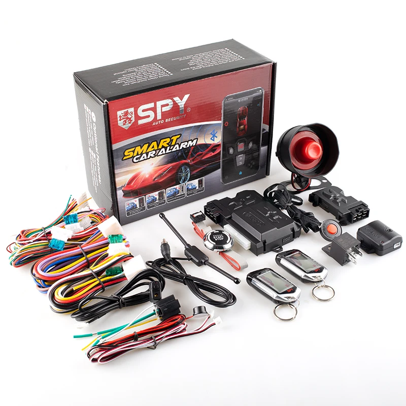 SPY Topbest Universal Car Security Secure Alarm System Remote Starter  Control Vibration Sensor One Way Car Alarm for Cars