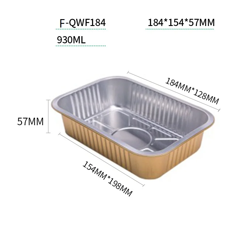 Disposable Food Baking box BBQ aluminum foil box tinfoil BBQ fish takeaway barbecue rectangular box supplier