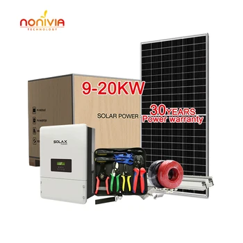 NONIVIA world top power stations hot sale 10kw 15kw 13kw 18kw 20kw on grid solar cells power portable system for home