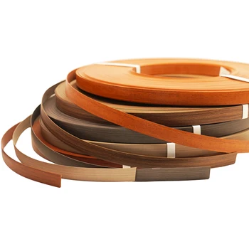 Manufacturer Customized PVC Edge Banding Tapes Wood Grain/Solid Color/High Gloss For Furniture Accessories