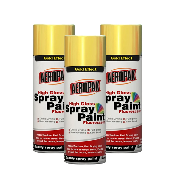 Aeropak Gold Color Spray Paint 400ml - China Gold Effect Spray Paints, Gold  Color Spray Paint