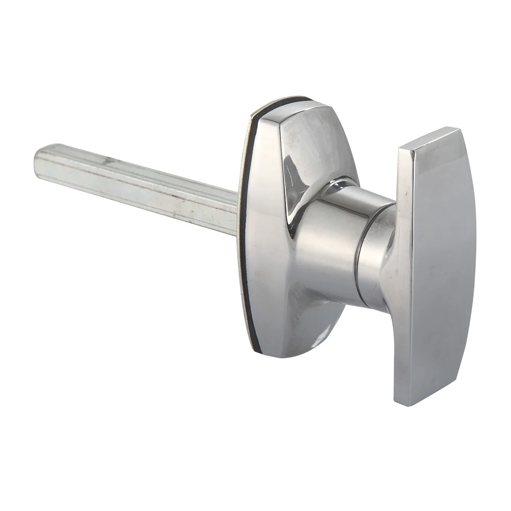 T Shape Silver Chrome Plated Surface Steel Interior Rotating Shaft Window Handle Lock Set factory