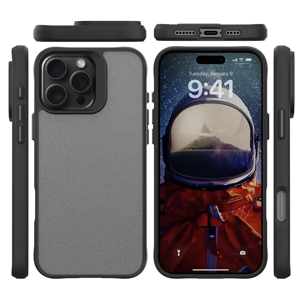 product laudtec luxury anti fingerprint matte tpupc hard cover soft shockproof cell phone case for iphone 15 pro max for iphone 17 air-2
