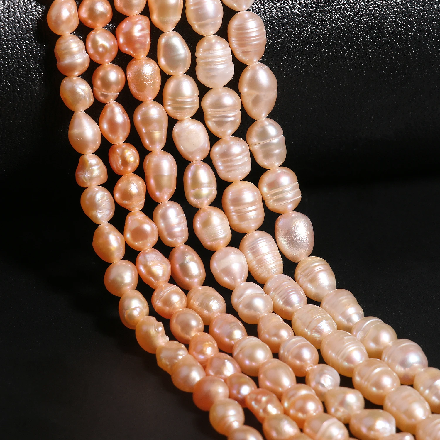 Genuine Freshwater Cultured Pearl Gemstones Olivary Rice Loose Beads 15"Strands