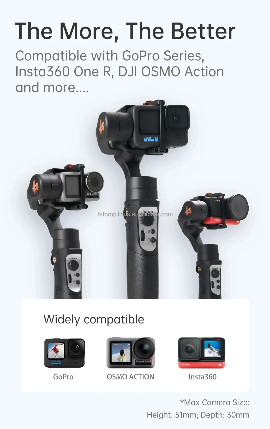 Hohem iSteady Pro 4 3-Axis Gimbal fashion Stabilizer for GoPro 10/9/8/7 DJI Osmo Action