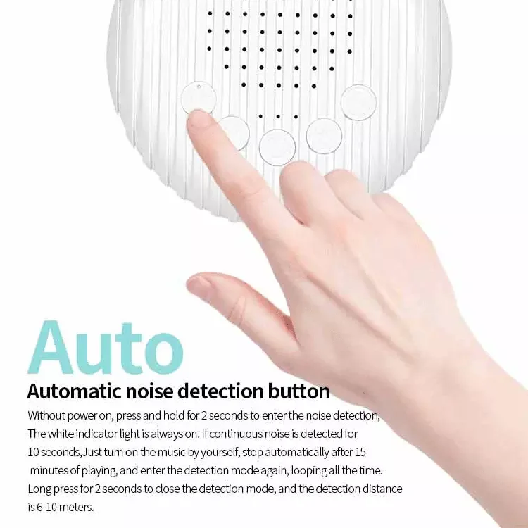 Relaxing Soothing Night Helper Baby Care Sleeping Aid Therapy Device White Noise Machine with 10 Natural Sounds Timed Shutdown