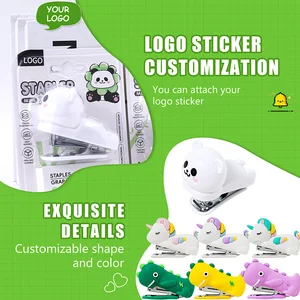 "Charming Panda Stapler Blister Kit Adorable Must-Have for Fun Work & School"