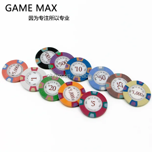 10g Professional Real Clay Poker Chips/casino Poker Chip no Builtin