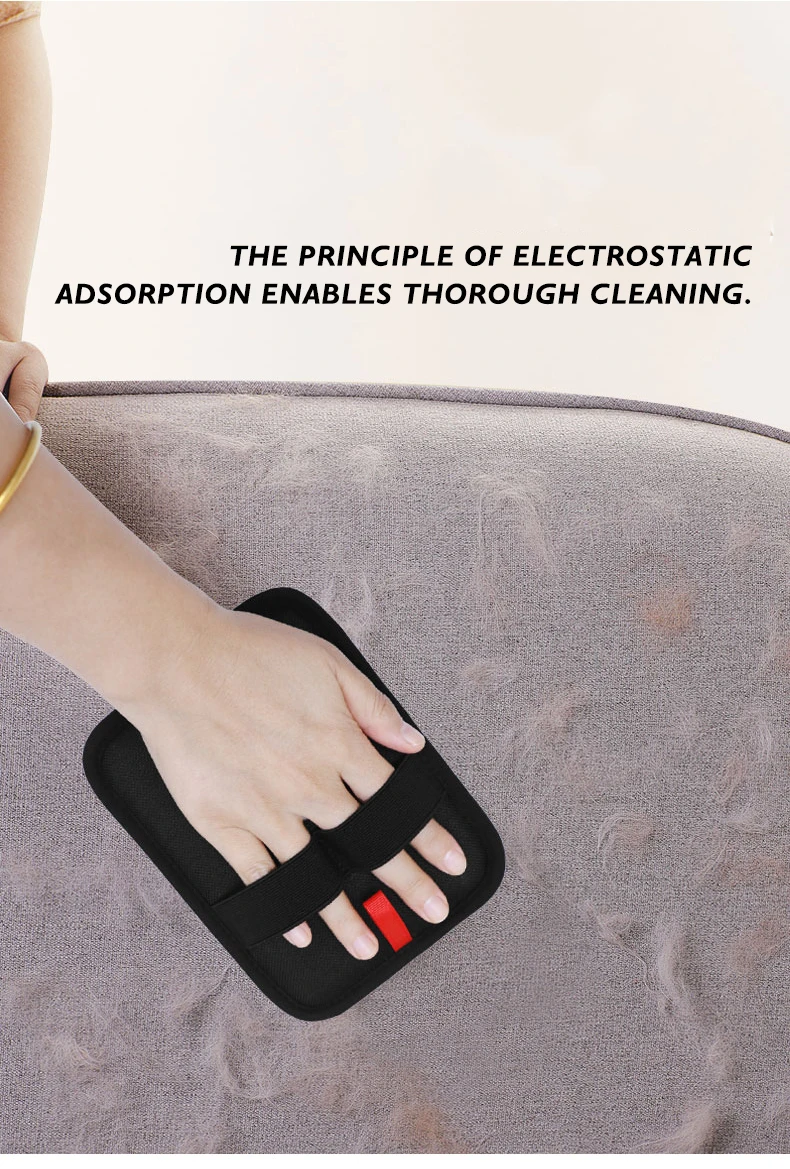 Pet Electrostatic Hair Removal Gloves Two-way Brush Sticky Hair Removal Tool for Cats and Dogs Pet Gloves Cat Hair Cleaning details