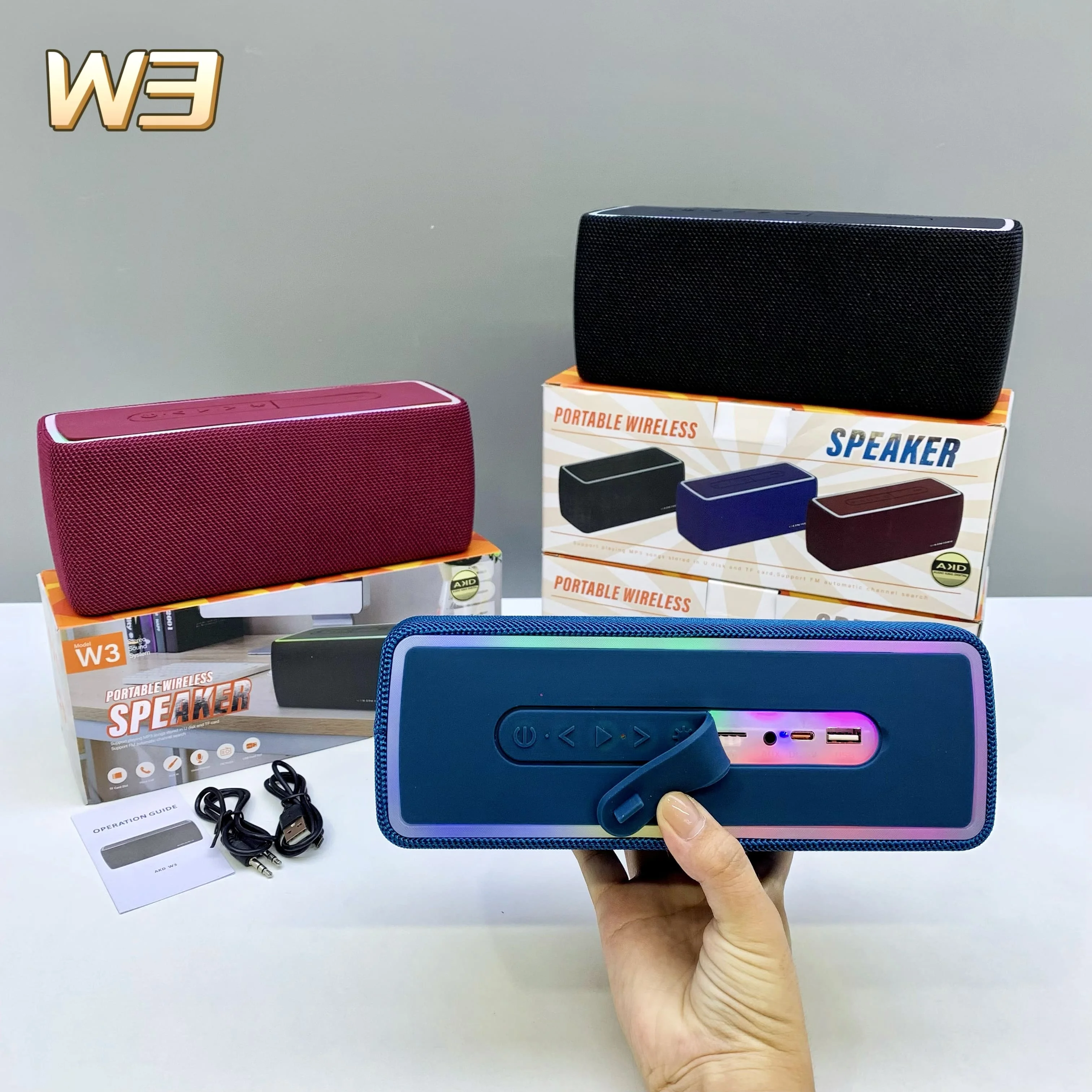 EMC Certificate Dab Audio Set Wireless Speaker for Sale Factory Portable Speaker Wholesale LED Good Boss Speaker