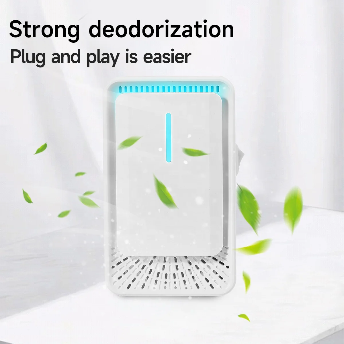 Plug-in Wall Negative Ion Air Purifier USB Powered Air Cleaner with Blue LED Light Odor Remover for Home Kitchen Bedroom 2