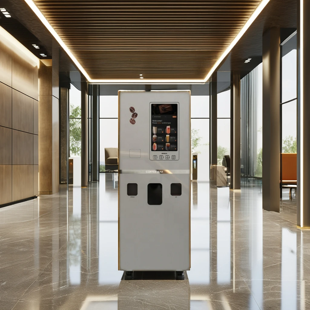Fashion Design Espresso Coffee Automatic Vending Machine for Community