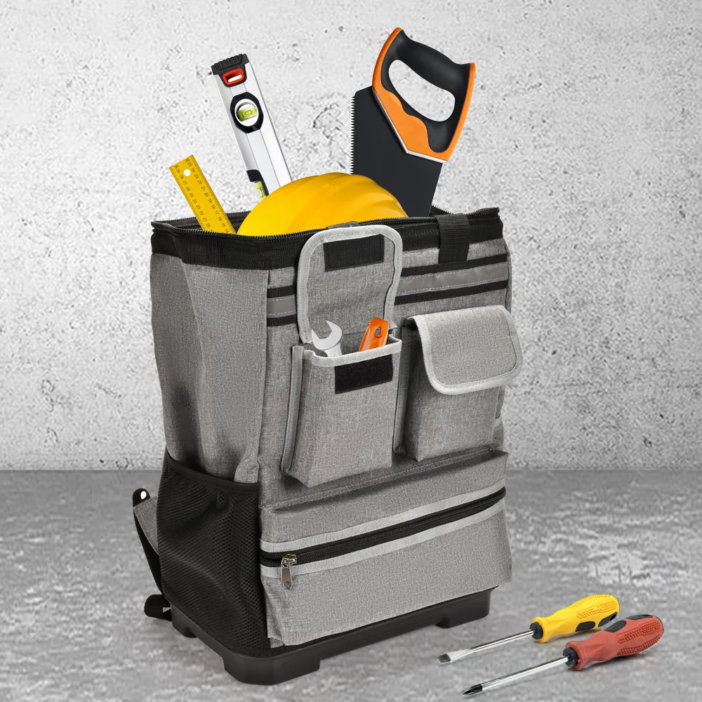 Engineer Electrician Tool Bag Heavy Duty Portable and Durable Mechanical  Canvas Functional Tool Pouch Backpack Bag, image size:1000x1000